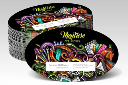oval bus cards